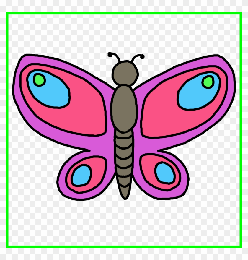 Shocking How To Draw A Butterfly Clip Art For Sunflower - Kolay Kelebek #973082