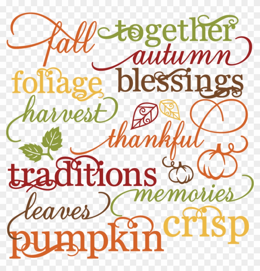 Fall Words Set Svg Autumn Svg File Svg Files For Scrapbooking - Autumn Svg Files #973088