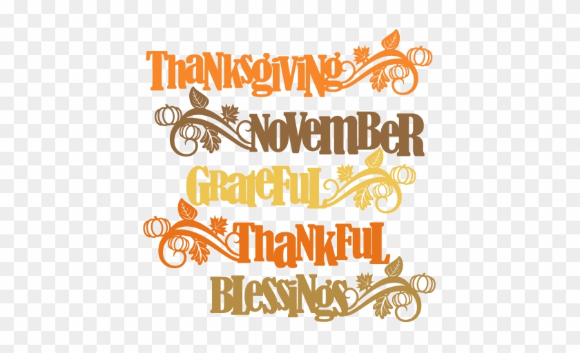 Thanksgiving Word Titles Svg Scrapbook Cut File Cute - Free Thanksgiving Svg Files #973099