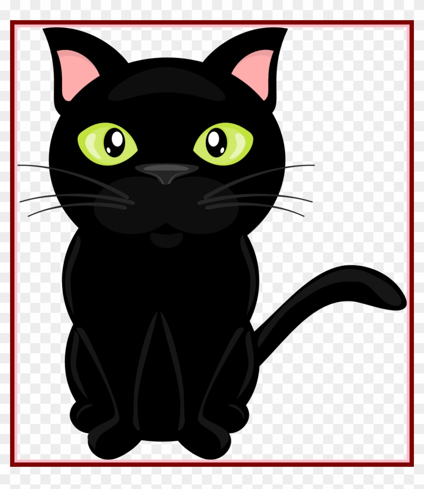 Incredible On The Farm Clip Art Green Eyes Scrapbooking - Black Cat With Transparent Background #973123