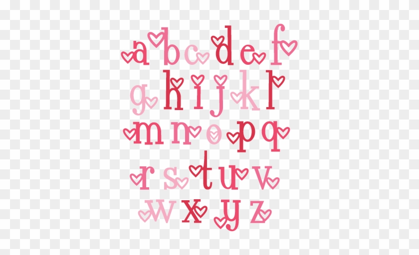 Heart Alphabet Lowercase Svg Scrapbook Cut File Cute - Cute Hearts #973146