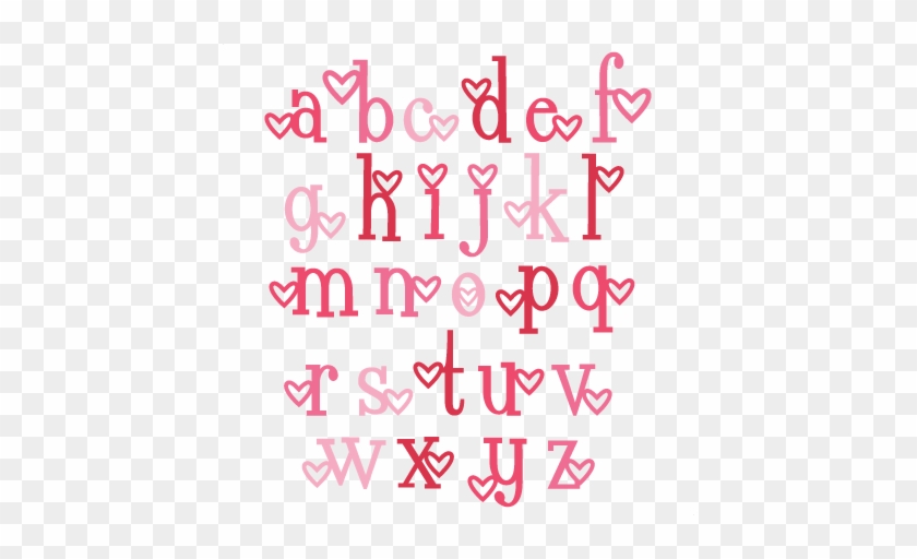 Heart Alphabet Lowercase Svg Scrapbook Cut File Cute - Cute Hearts #973146