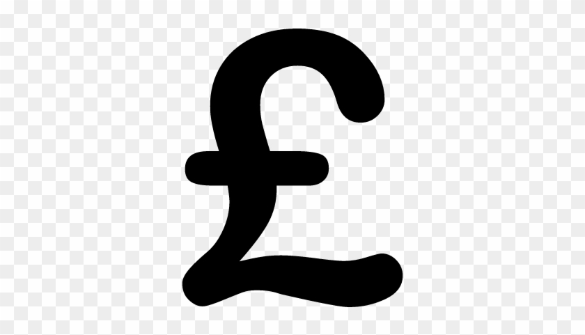 Sterling Pound Sign Of Money Vector - Black Pound Sign Transparent #973258