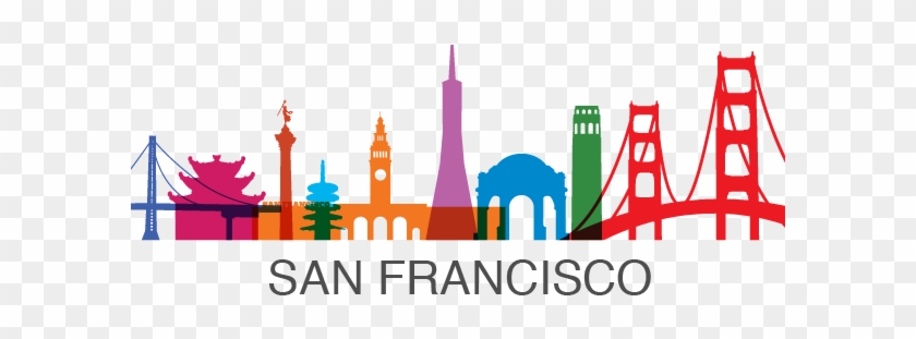 Cartoon San Francisco - San Francisco Skyline Clipart #973278