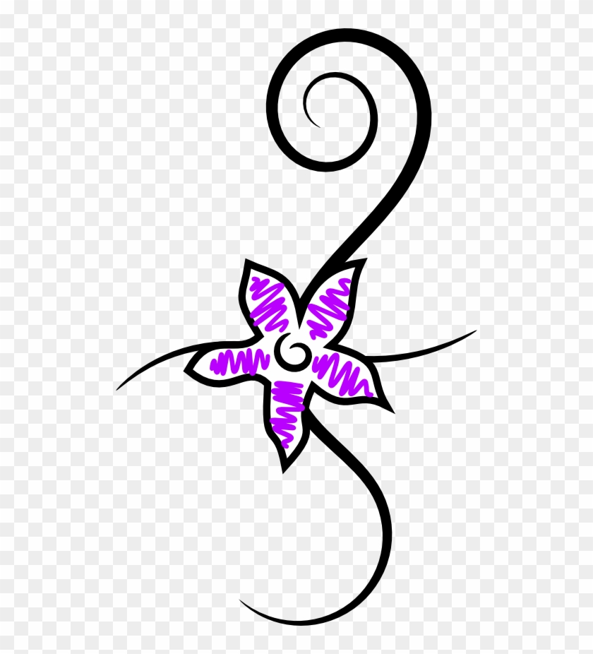 Flower Tattoo - Motif Tato Batik Bunga #973333