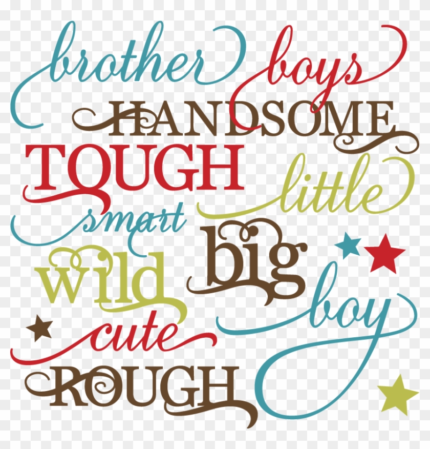 Boy Words Set Svg Cutting Files For Scrapbooking Paper - Boy Words #973428