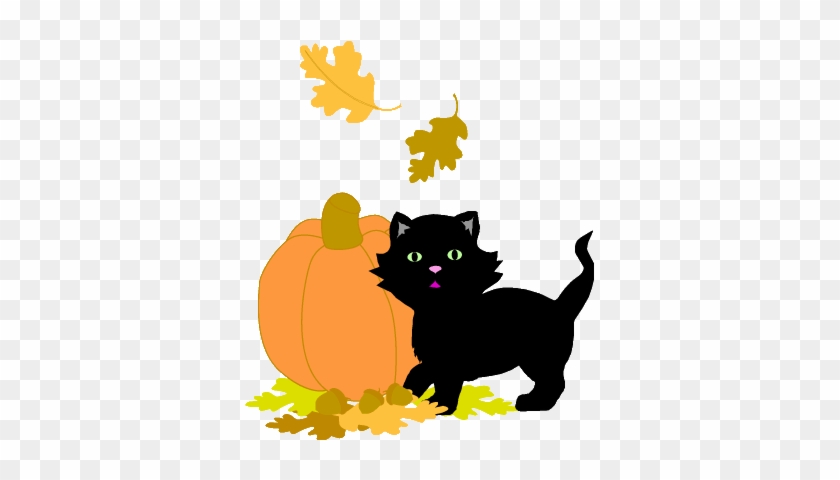 A To Z Kids Stuff Pumpkins - Black Cat With Pumpkin Clipart #973429