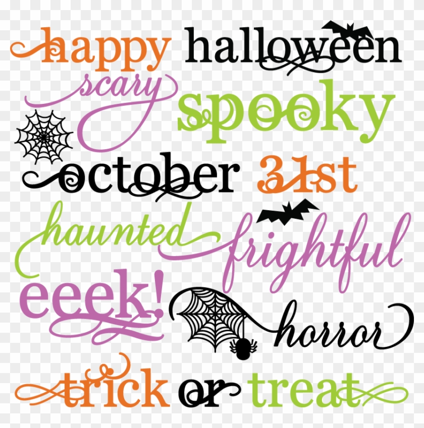 Halloween Words Set Svg Scrapbook Title Spiderweb Svg - Happy Women's Day Quotes #973434