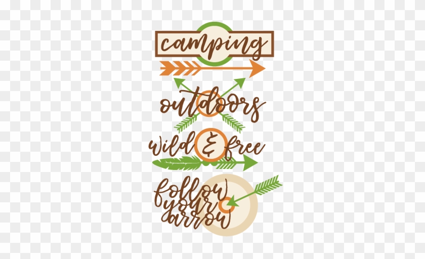 Camping Word Art Svg Scrapbook Cut File Cute Clipart - Calligraphy #973452