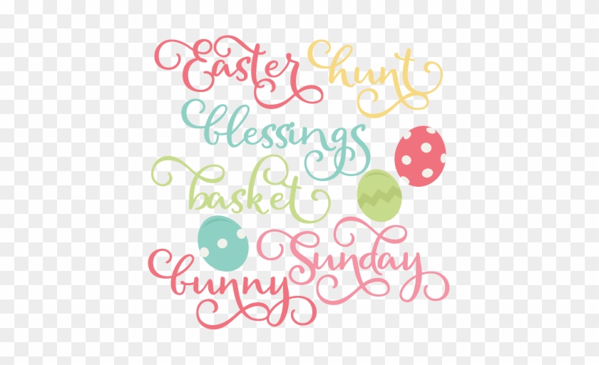Easter Words Svg Scrapbook Cut File Cute Clipart Files - Scalable Vector Graphics #973470