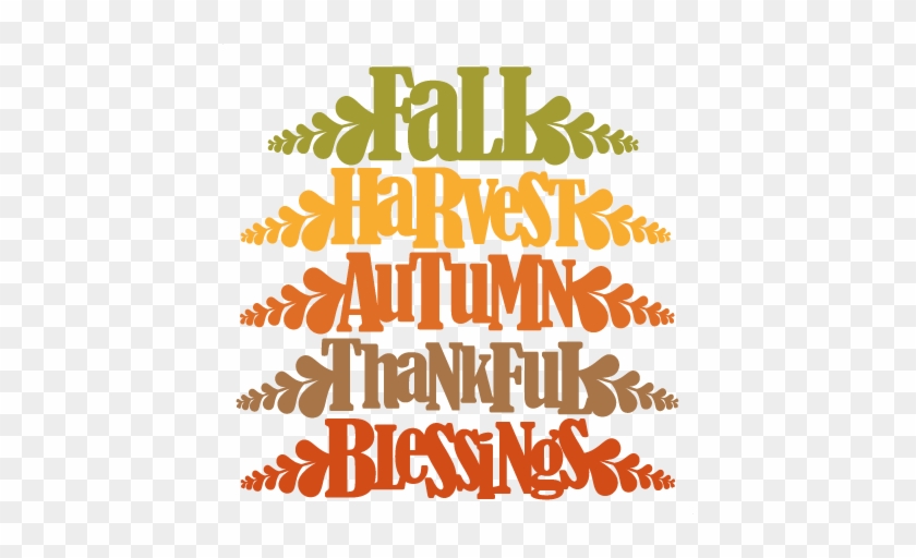 Fall Word Titles Svg Cutting File For Scrapbooking - Fall Cell Phone #973481