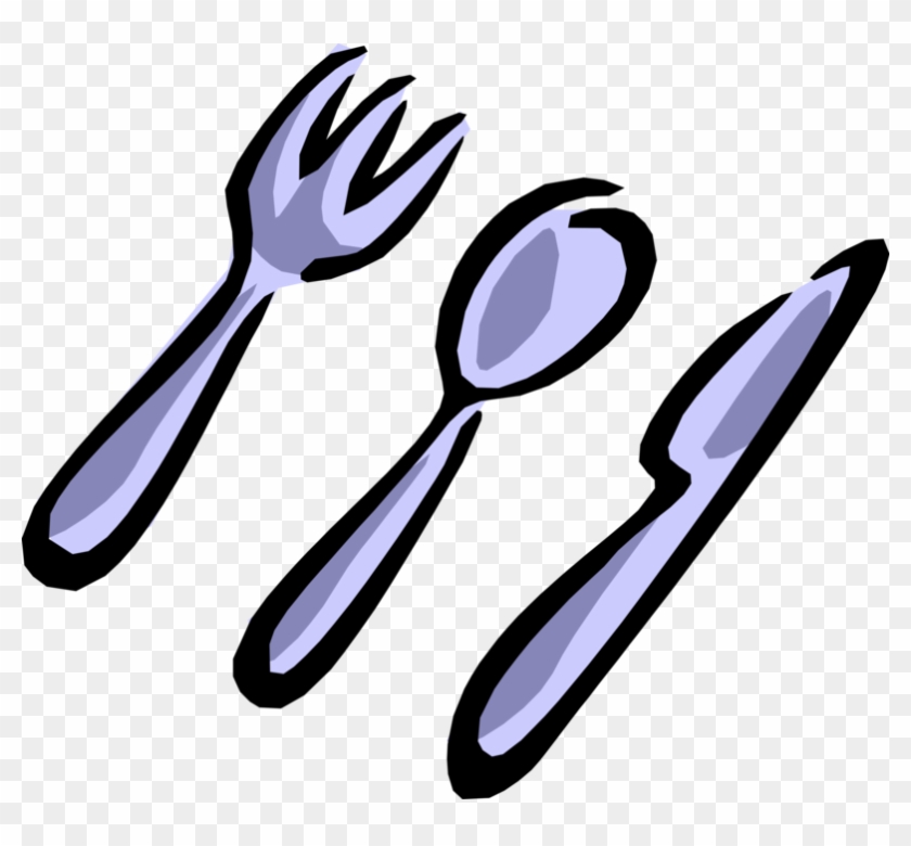 Vector Illustration Of Kitchen Kitchenware Knife, Fork - Clip Art #973686