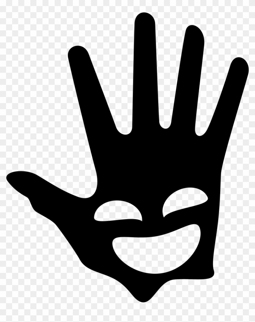 Smiling Face On A Hand Palm Comments - Smile #973711