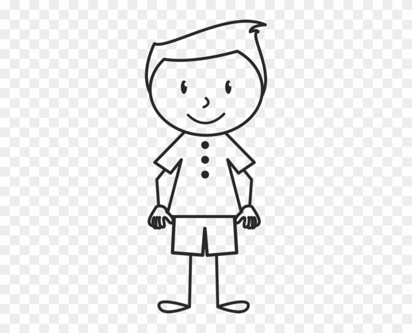 Boy With Perfect Hair And Button Up Shirt Stamp - Stick Figure With Glasses #973931