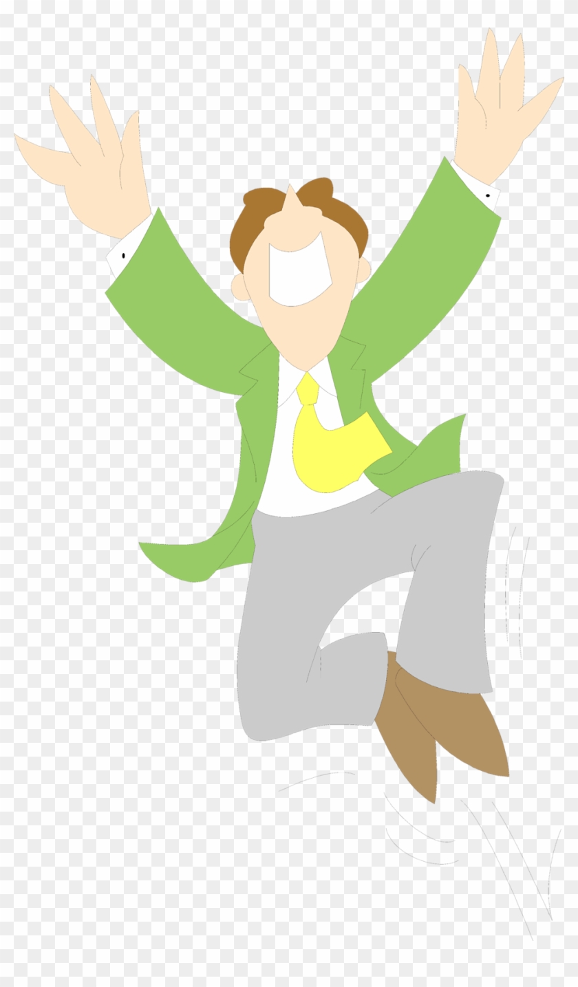 Illustration Of A Business Man Jumping - Illustration #973950