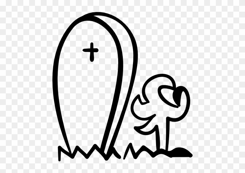 Tomb Stone Outline Free Icon - Headstone #973958