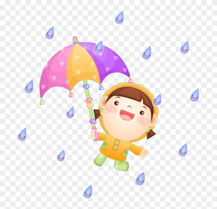 Rain Cartoon Illustration - Hình Ảnh Mưa Hoạt Hình #973992