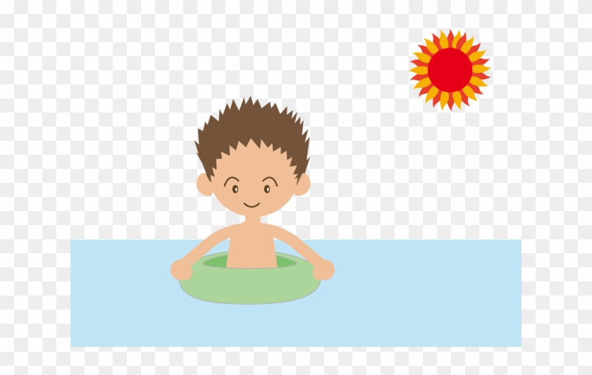 2018 New Year - Boy In The Sea Clipart #974005