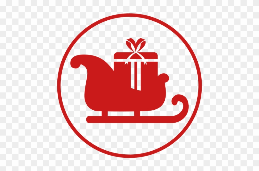 Red Sleigh Circle Icon Transparent Png - Vector Graphics #974042