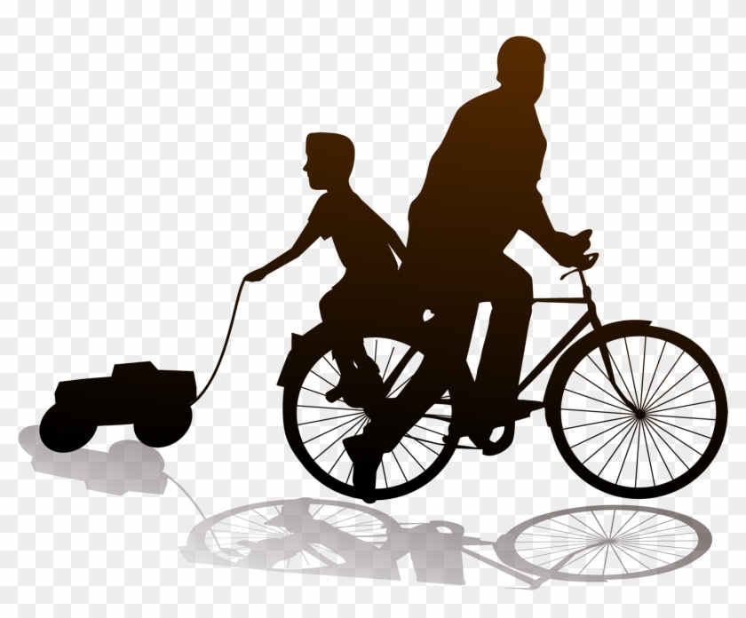 Fathers Day Son Mother - Father And Son Cycling Png #974048