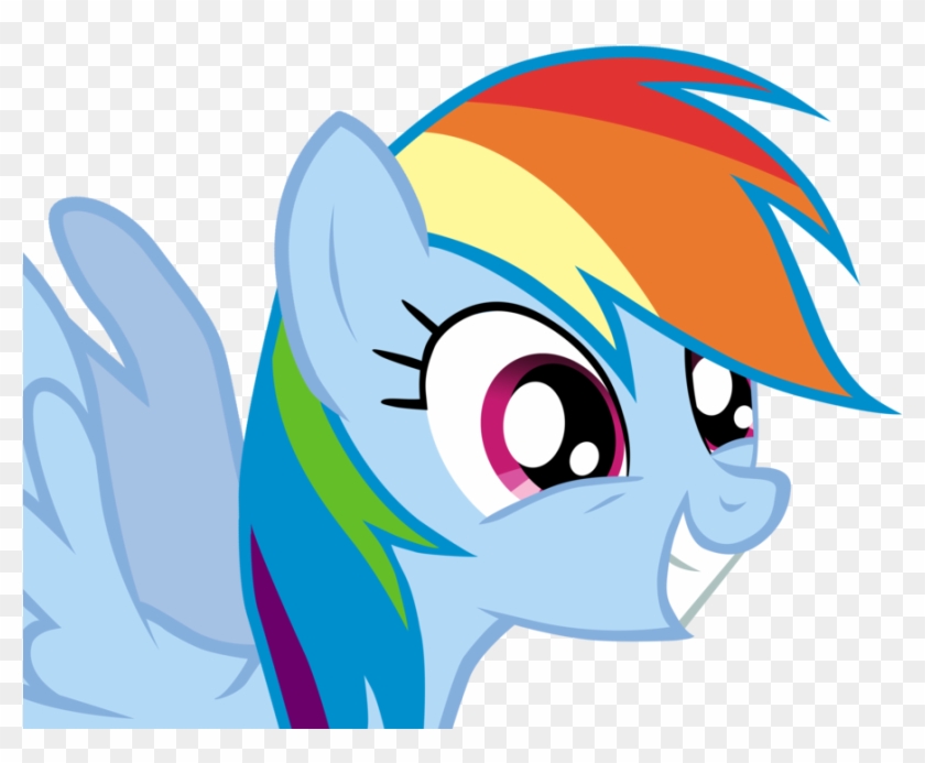 Fanmade Rainbow Dash Big Grin By Whifi - Rainbow Dash Oh My Gosh Gif #974303