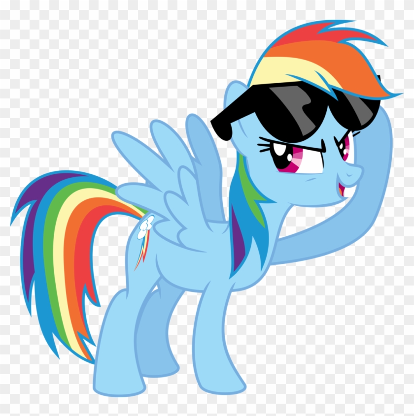 Rainbow Dash Fluttershy Pony Mammal Vertebrate Horse - Rainbow Dash Sunglasses Gif #974315