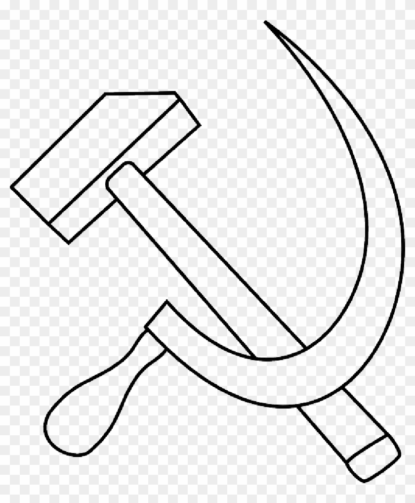 Outline, White, Tools, Hammer, Hardware, - White Hammer And Sickle #974430