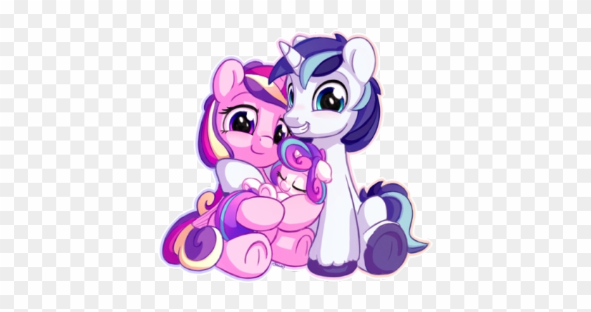 A Proud Horse Family Portrait - Princess Cadence Shining Armor And Flurry Heart #974679