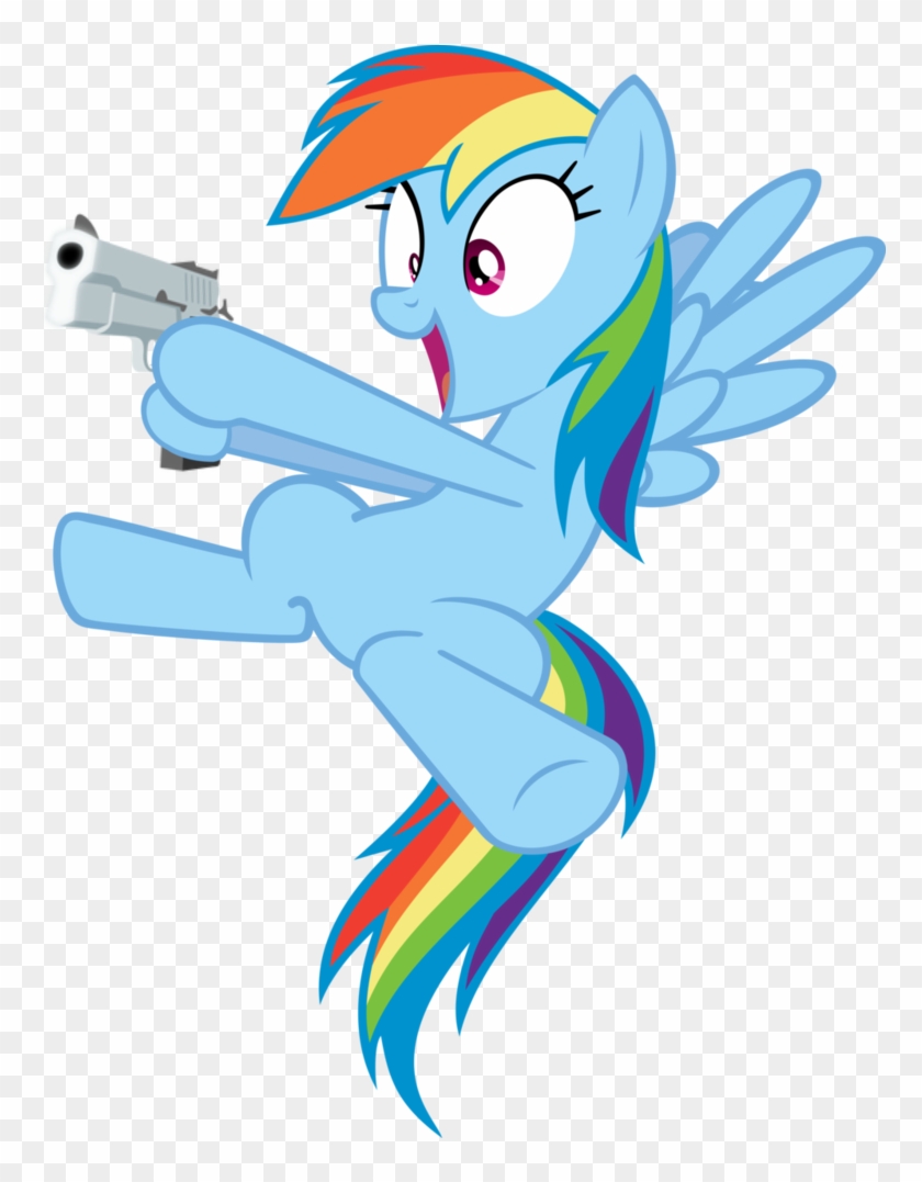 Cute Rainbow Dash With Another Gun By Megarainbowdash2000 - Rainbow Dash #974690