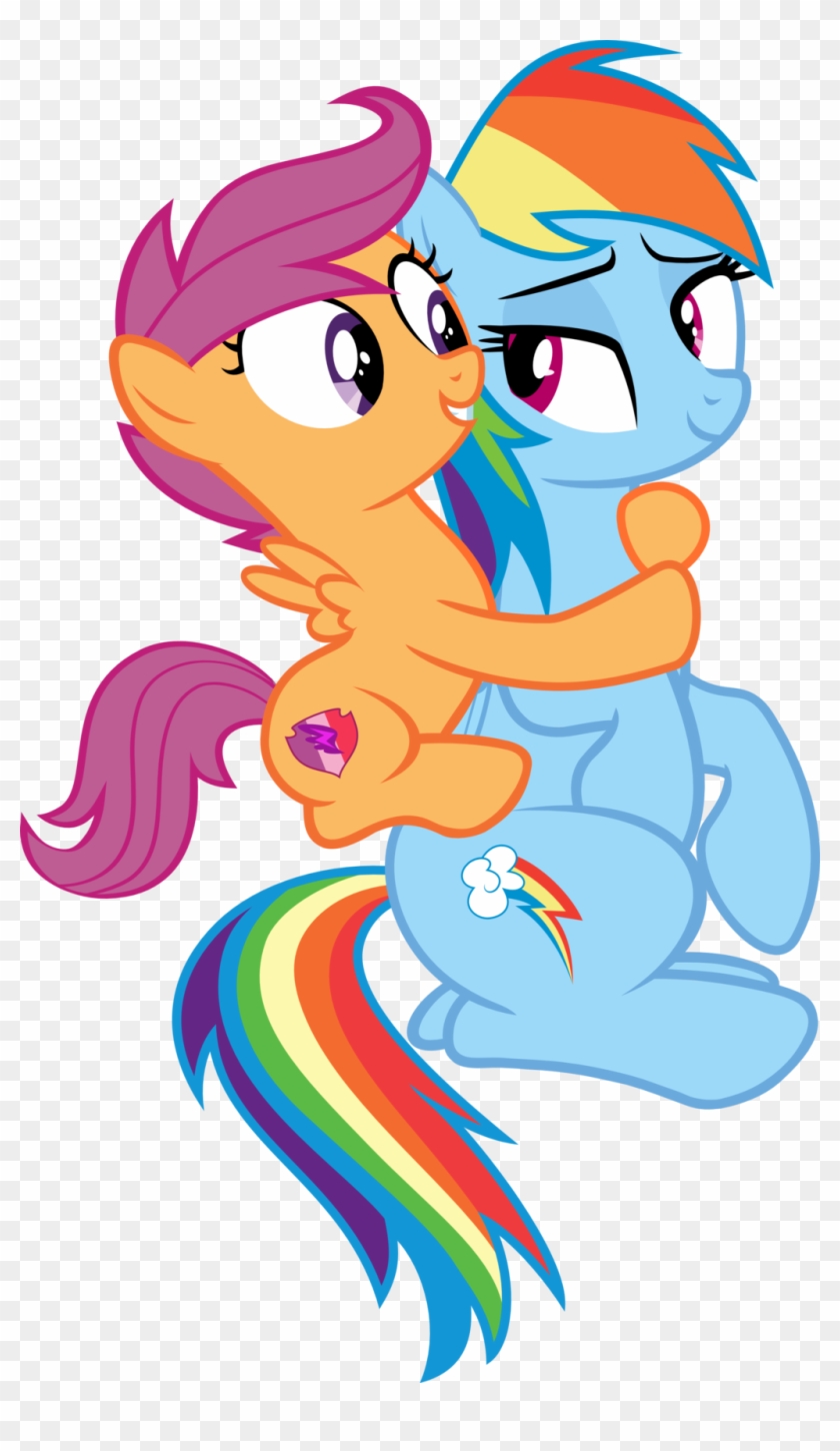 Dashie And Scoots By Megarainbowdash2000 Dashie And - Cartoon #974698