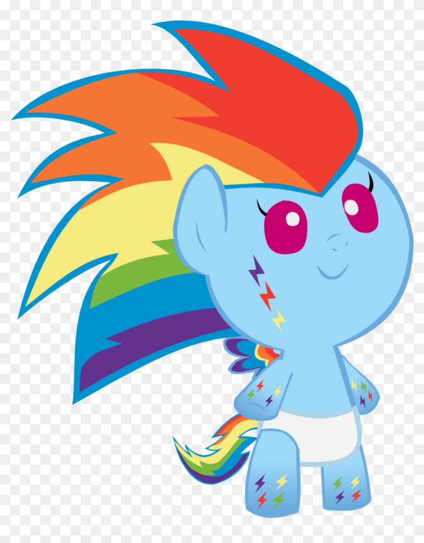 Cute Rainbow Power Dashie Foal1 By Megarainbowdash2000 - My Little Pony Baby Rainbow Dash With Powers #974735