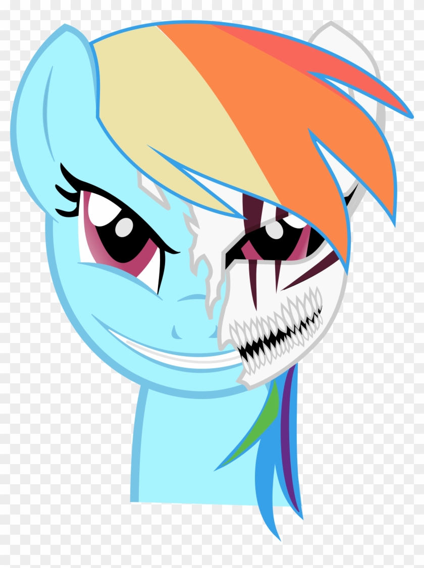 Ichigo Kurosaki Rainbow Dash Uryū Ishida Face Blue - My Little Pony Bleach Crossover #974800