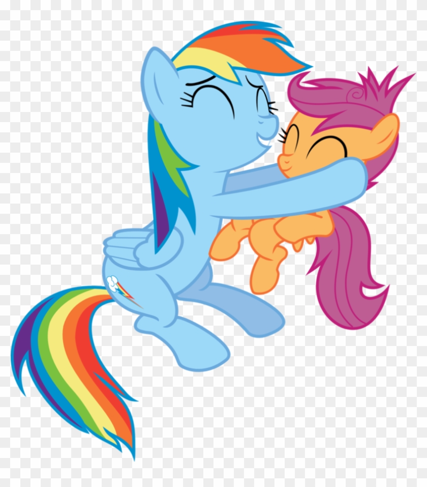 Dashie Loves Scoots By Megarainbowdash2000 - Rainbow Dash #974802