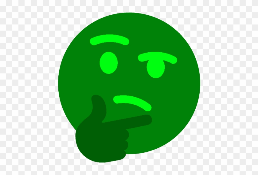 2 - Green Thinking Emoji Transparent #974816