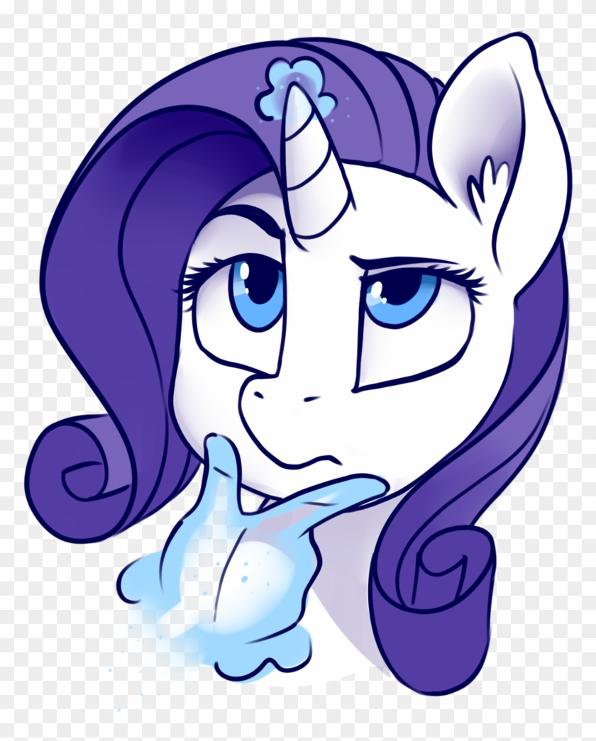 Dimfann, Bust, Contemplating, Ear Fluff, Emoji, Female, - Pony Thinking Emoji #974862