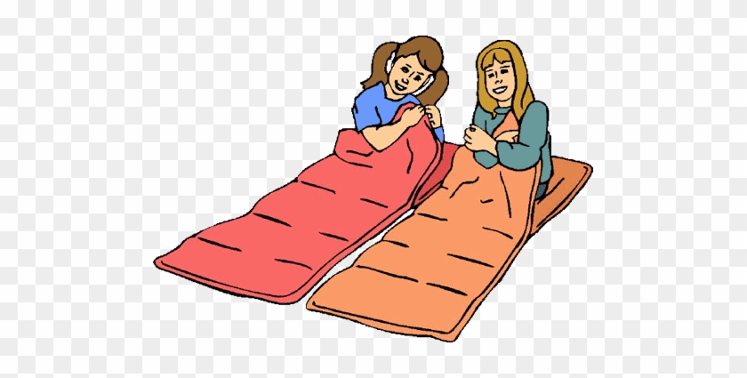 Girl Sleeping Bag Clipart - Sleeping In A Sleeping Bag Cartoon #975025