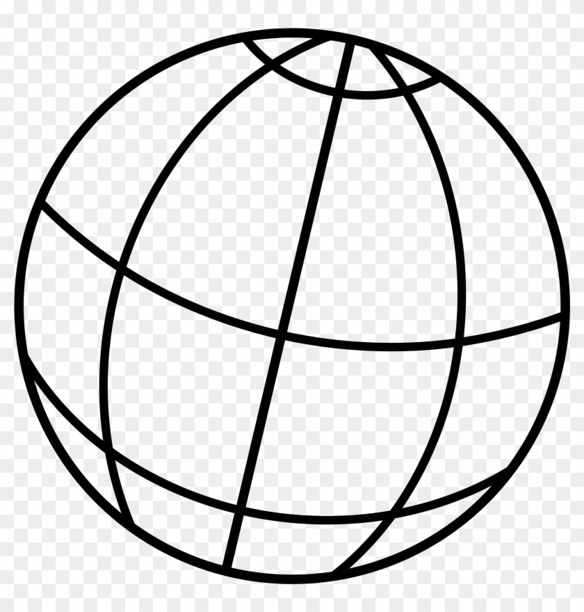 Related Simple Globe Clipart - Globe Clipart Black And White #975082