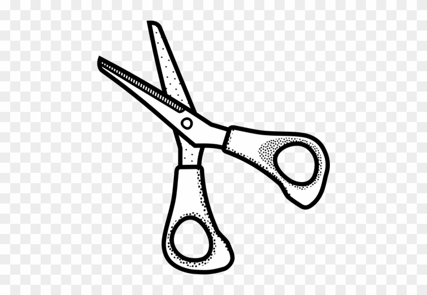 Sketch of hand with scissors Royalty Free Vector Image