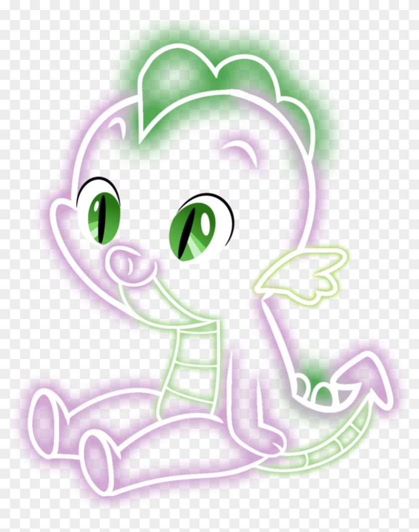 Spike Baby Dragon-vector Neon By Xelborrex - Neon Baby Png #975231
