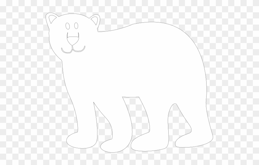 Bear Animal Black White Line Teddy Bear Animal 555px - Clip Art #975262
