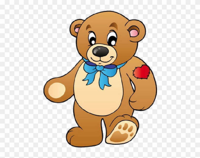 Bears With Valentine Hearts Cartoon Animal Images - Standing Teddy Bear Clip Art #975265