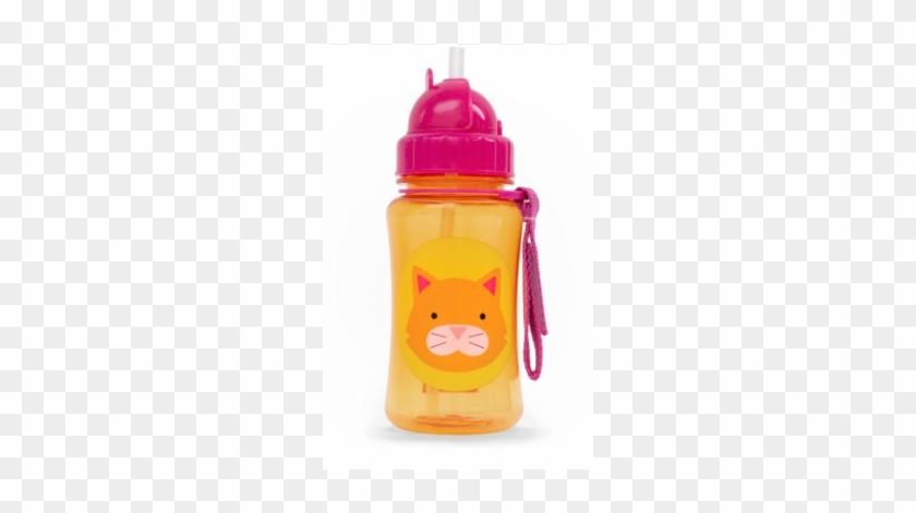 Skip Hop Zoo Straw Bottle - Skip Hop Zoo 12 Ounce Straw Bottle - Chase Cat #975370