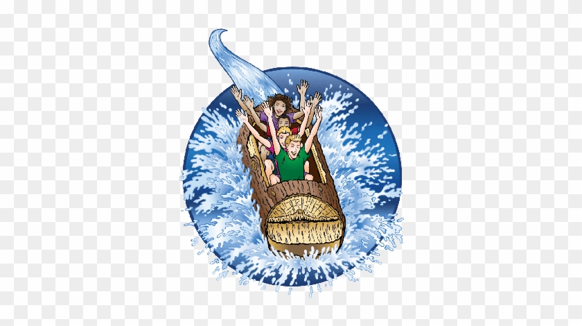Log Flume Water Ride - Water Ride Clipart #975455