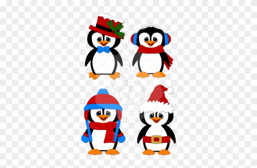 Christmas Penguins - Free Christmas Card Svg Penguin #975462