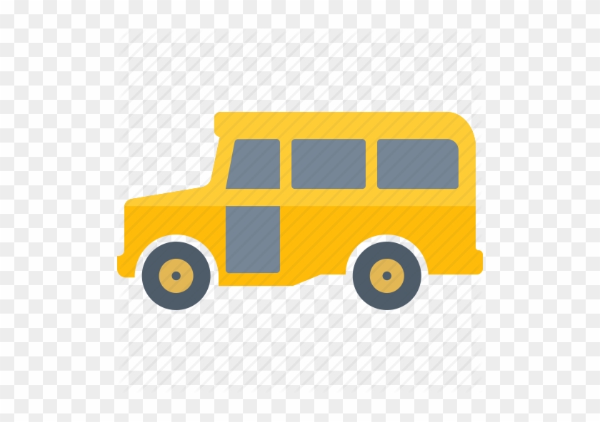 Barcode For School Vehicles - School Bus Png Flat #975474