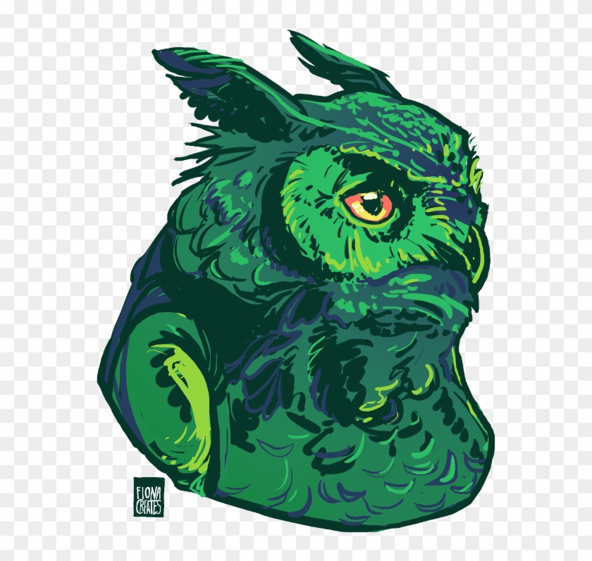 Green Owl By Fionacreates - Owl #975810