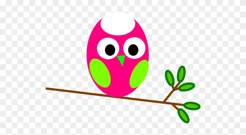 Pink And Green Owl #975813