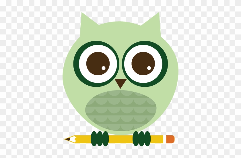 'green Owl With Pencil' - Owl #975840