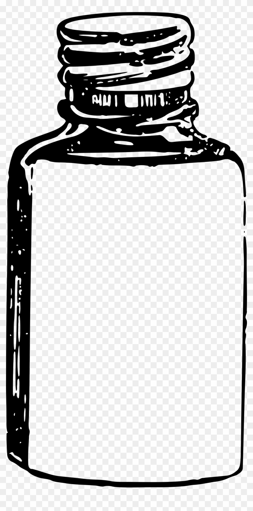 Pill Bottle Black And White Clipart - Outline Of Medicine Bottle #975874