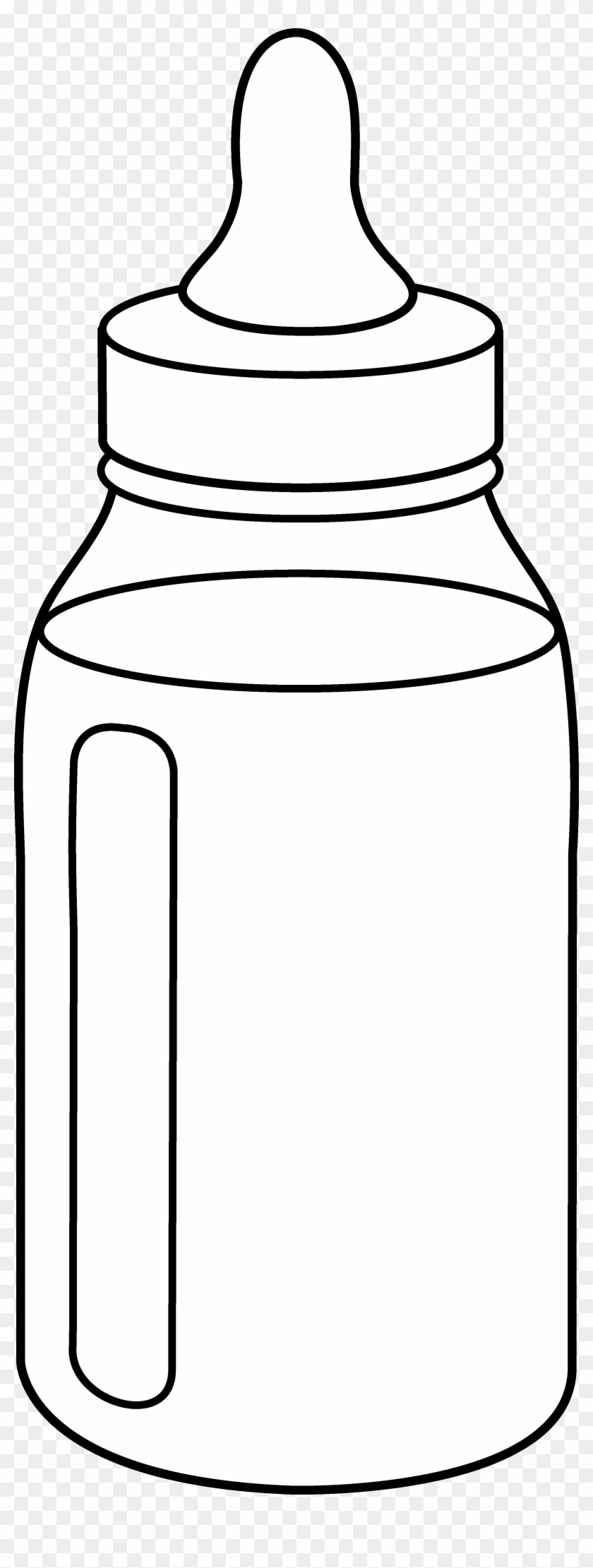 Simple Bottle Outline Clip Art - Template Of A Water Bottle #975973